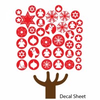 Baubles Christmas Tree Decal Sheet