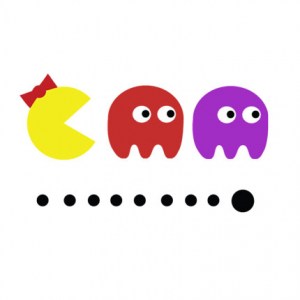 Ms Pacman, Blinky and Pinky Wall Decal