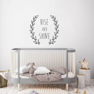 Rise and Shine Wreath Wall Decal