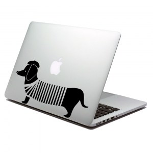 Sausage dog laptop decal