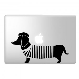 Sausage dog laptop decal
