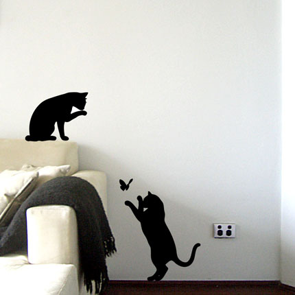 Le Chat Noir - Black Cat Wall Decal