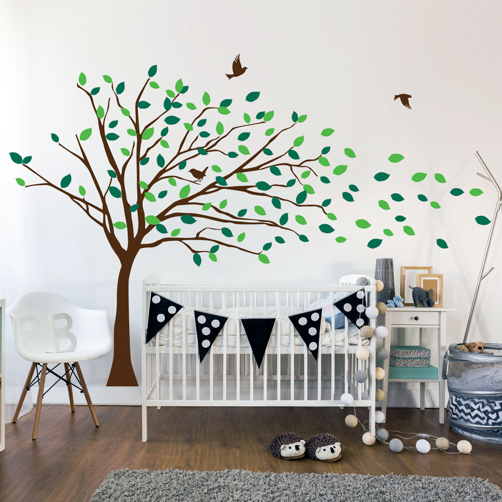 Blowing Tree Wall Decal