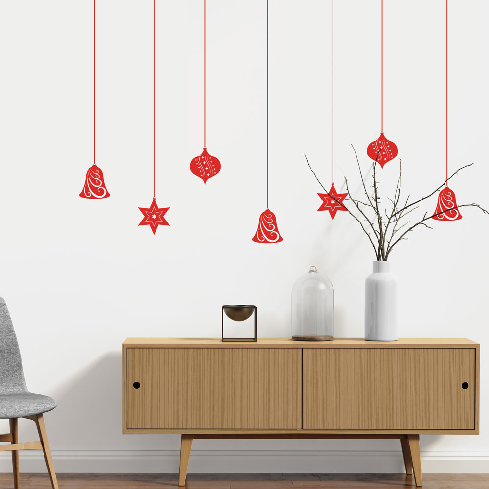 Christmas Baubles Wall Decal