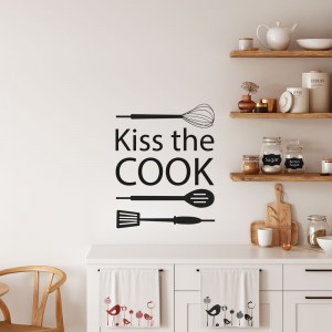 Kiss the Cook Wall Decal