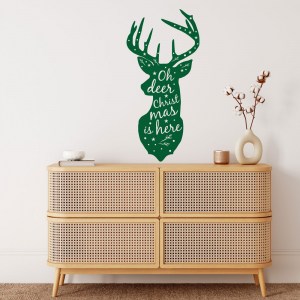 Christmas Reindeer Wall Decal in Forest