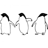 Three Little Penguins Wall Decal
