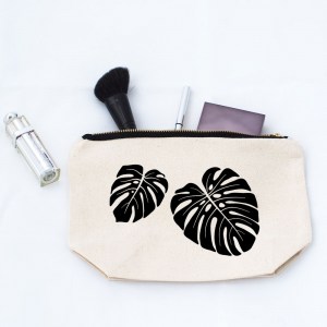 Tropical Leaves Makeup Bag