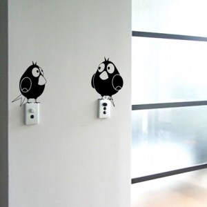 Two Fatty Birds Wall Decal
