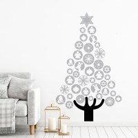 Baubles Christmas Tree in Grey