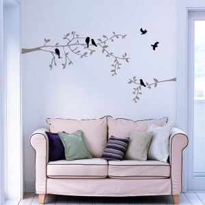 Branch with Birds Wall Decal