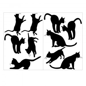 Cats pattern wall decal