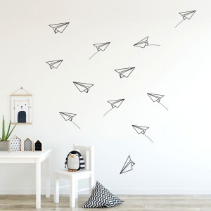 Paper Planes Wall Decal - Black
