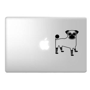 Pug laptop decal