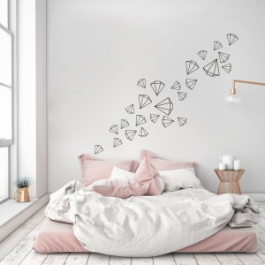 Scattered Diamonds Wall Decals